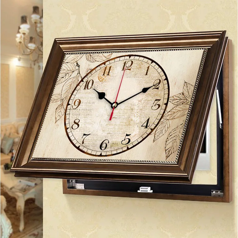 

American new Chinese meter box decorative painting with clock switch electric switch box power supply decorative shielding