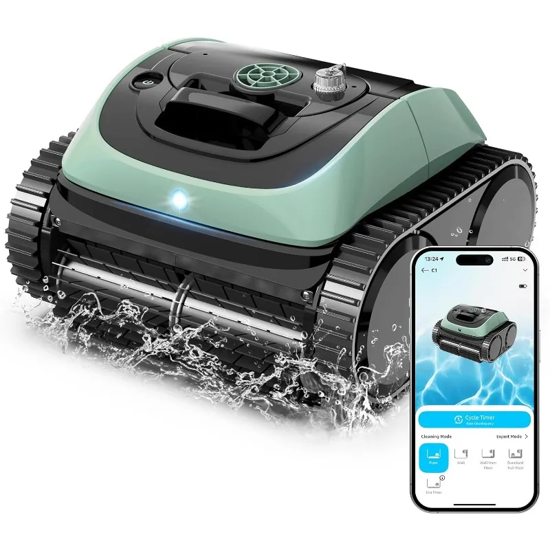 

для подземных бассейнов, беспроводной роботизированный очиститель бассейна, очистка стен и водопроводной линии, интеллектуальное планирование маршрута, 150 мин.