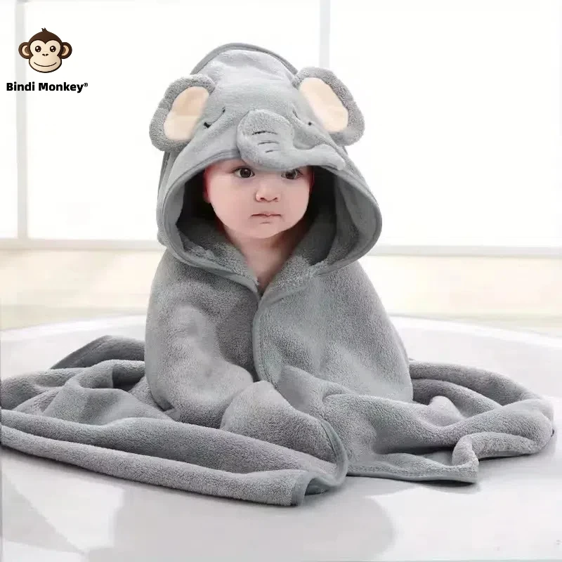 Accappatoio per bambini animale assorbente rapido morbido con cappuccio caldo accappatoio in velluto corallo accappatoio per dormire Darling Cuddle Bath per molte scene