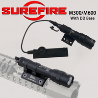 Surefire M300 M600 Weapons Light With DANIEL DEFENSE Offset Mount Base For Mlok Keymod 20mm Rail Hunting Flashlight White Light