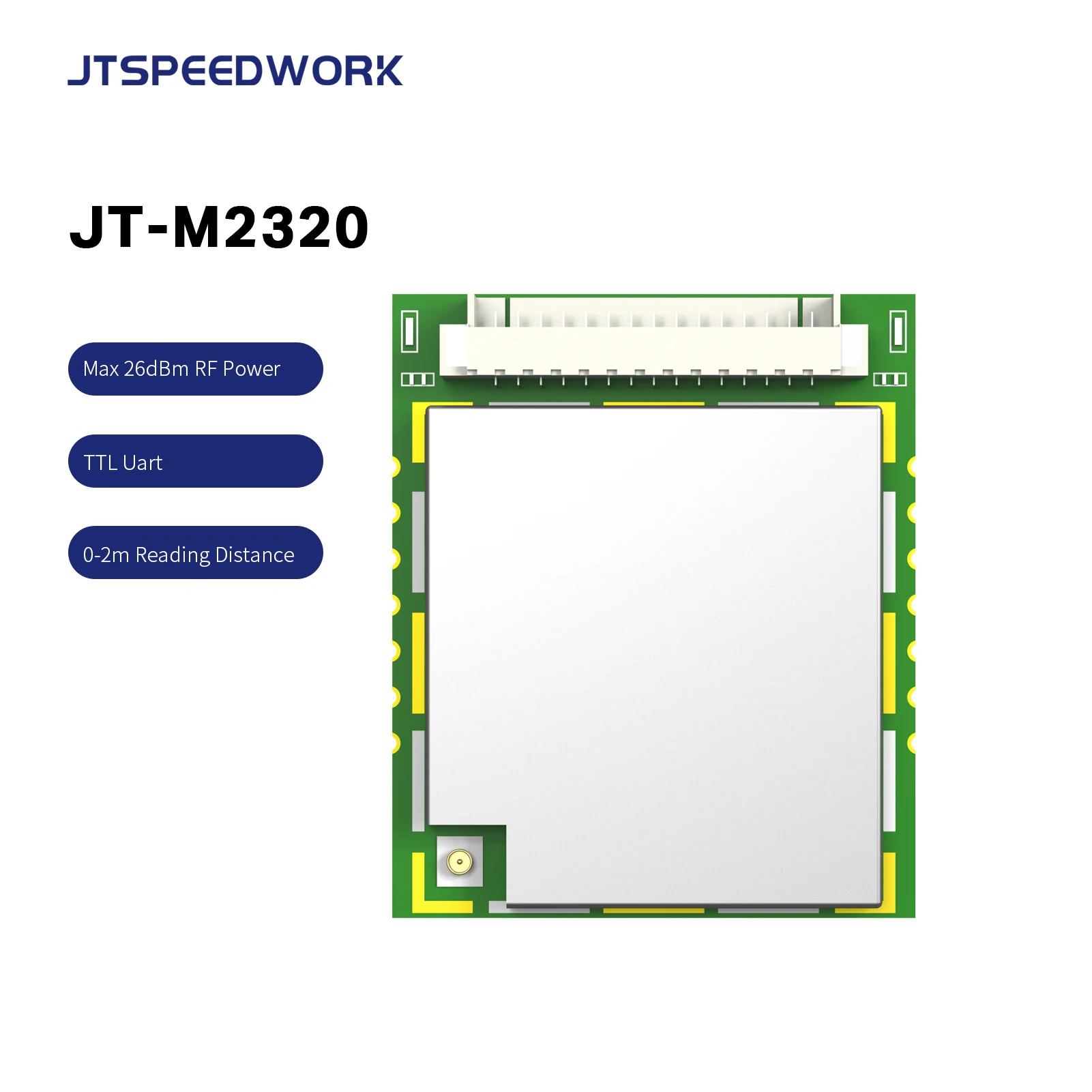 modulo do leitor da frequencia ultraelevada rfid de 02m m100 com demonstracao livre e sdk mais antena ceramica de 40 mm 01