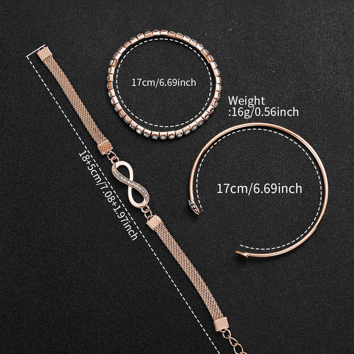 4 قطعة/المجموعة ساعات نسائية موضة حجر الراين سوار فولاذي التناظرية ساعة كوارتز أساور مجموعة Reloj Mujer (بدون صندوق) #5