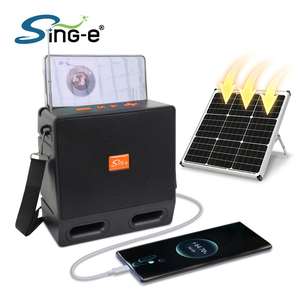 

ZQS-829 Multi-functional Solar Charging Bluetooth Speaker Emergency Gadget USB Charging Support/FM/AM/NOAA/WB DAB Home Radio