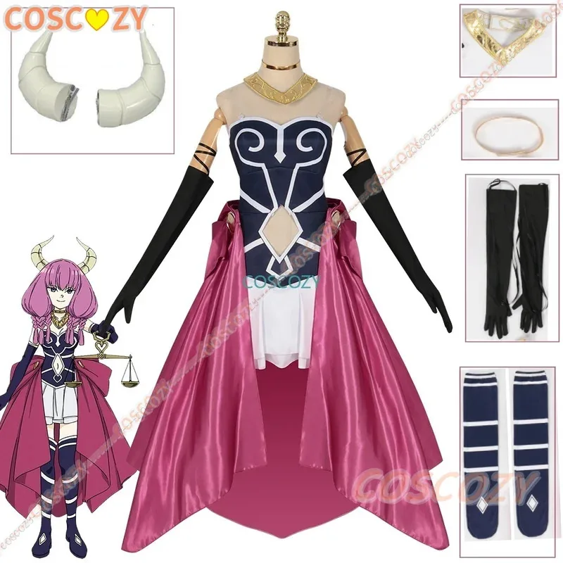 

Aura Cosplay Costume Dress Anime Frieren Beyond Journey's End Aura The Guillotine Uniform Horns Gloves Socks Party Women Props