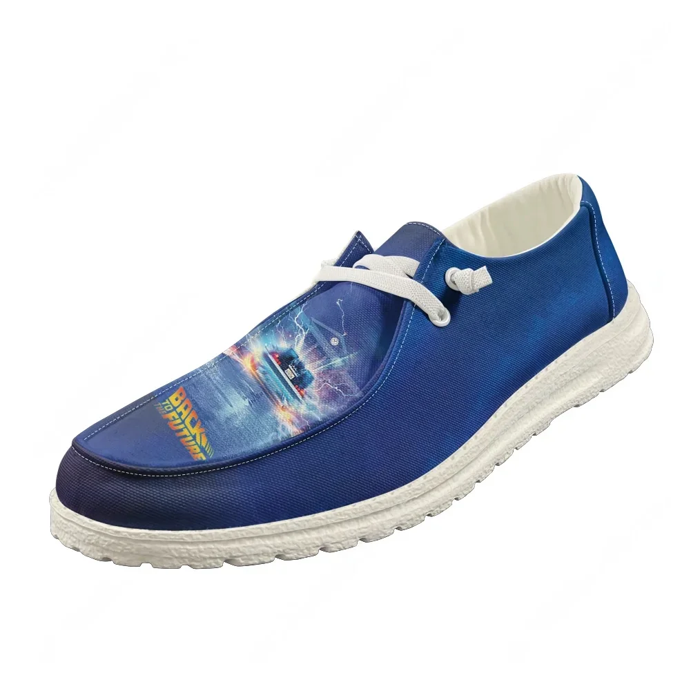 

Повседневная обувь Back to the Future для мужчин и женщин, дышащая обувь на плоской подошве, легкая обувь для дома и улицы, обувь с индивидуальным узором, обувь на заказ