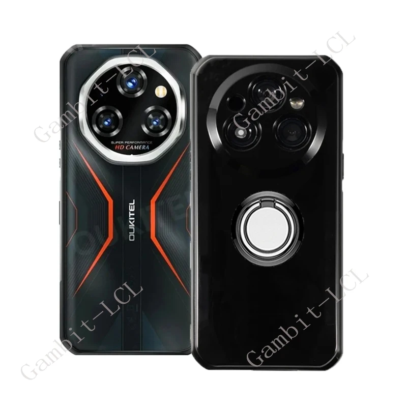 For Oukitel WP55 Pro 2025 WP55Pro OukitelWP55 6.58" Back Ring Holder Bracket Phone Cover TPU Soft Silicone Case On Oukitel WP55