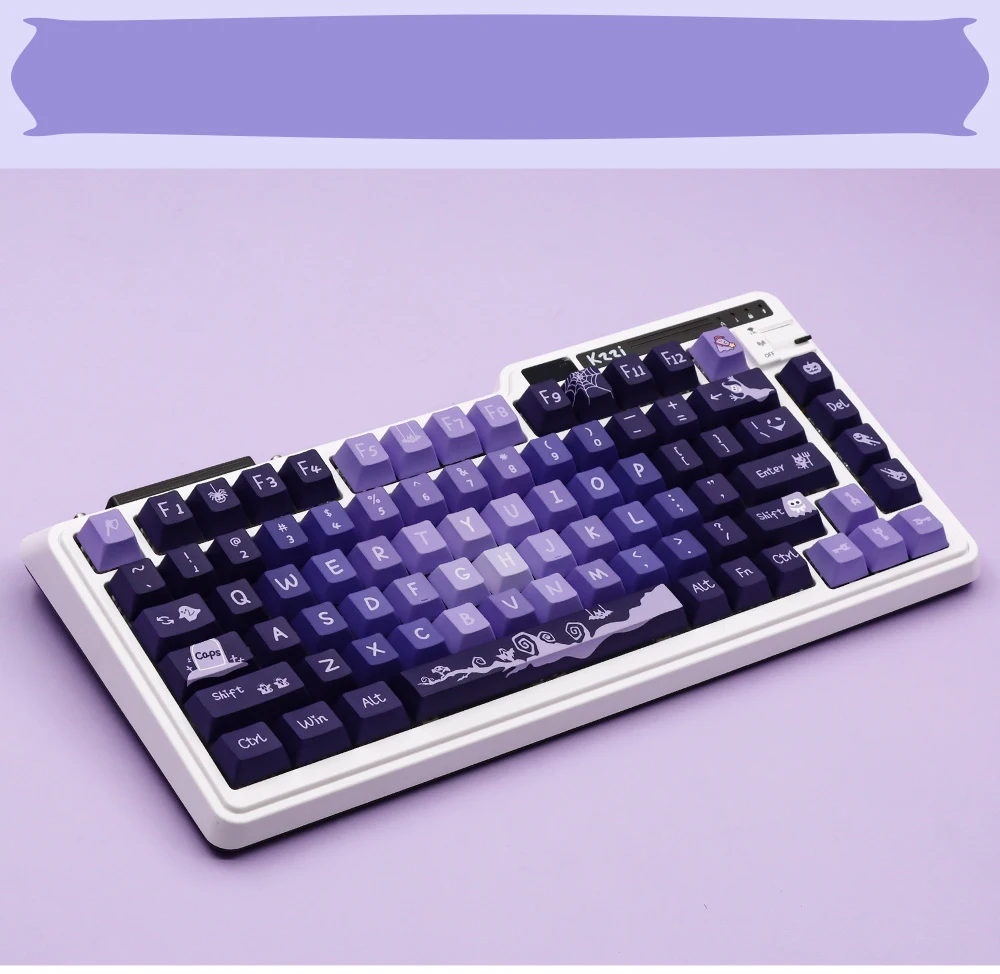 Purple Gradient Keycap Cherry Profile PBT Dye Sublimation Keycaps For MX Switch Mechanical Keyboard GK61/64/67/68/75/84/87/96/98