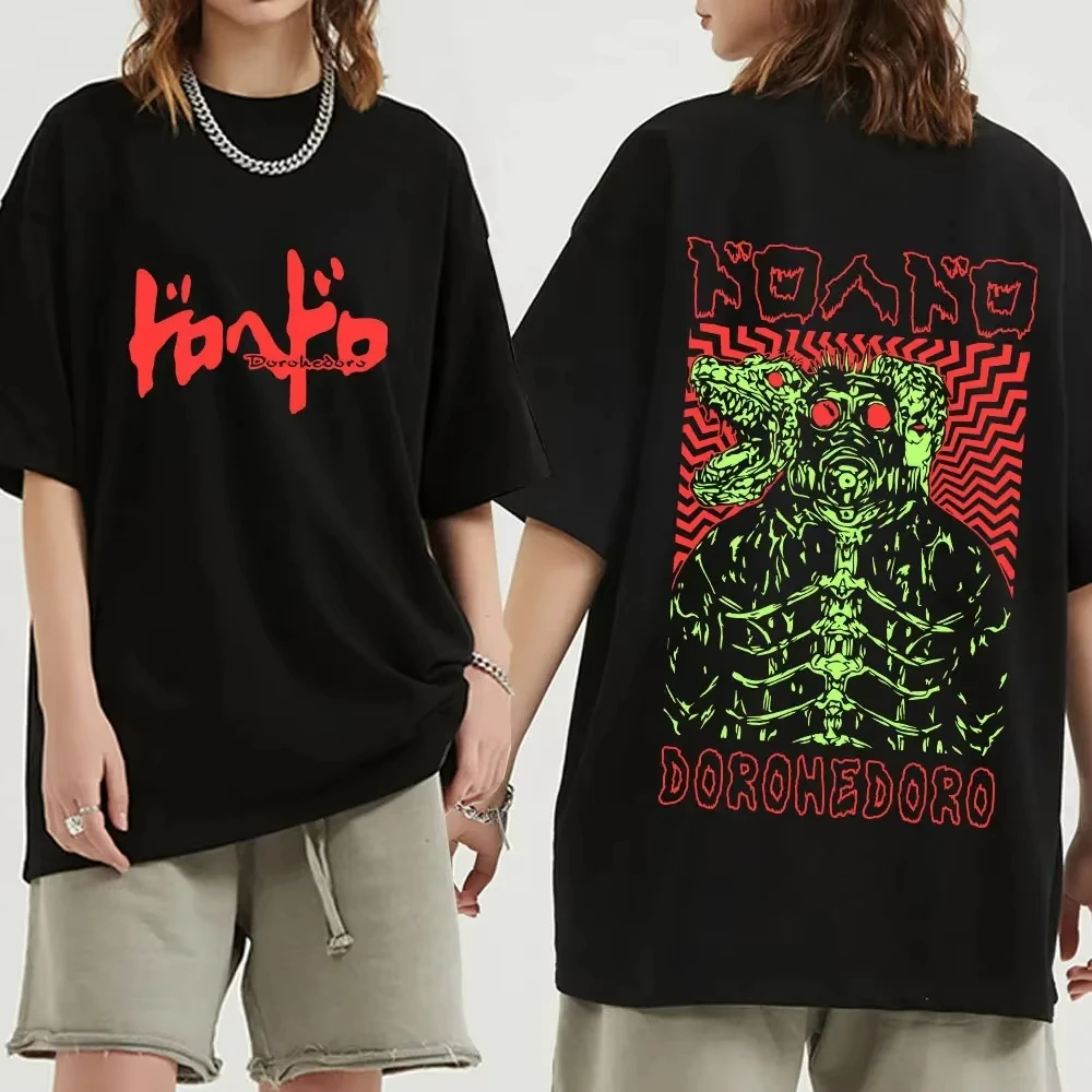 

2025 Anime Dorohedoro Kaiman T Shirt Gothic Manga Graphic Print T Shirts Men's Fashion Casual Cotton T-shirt Streetwear
