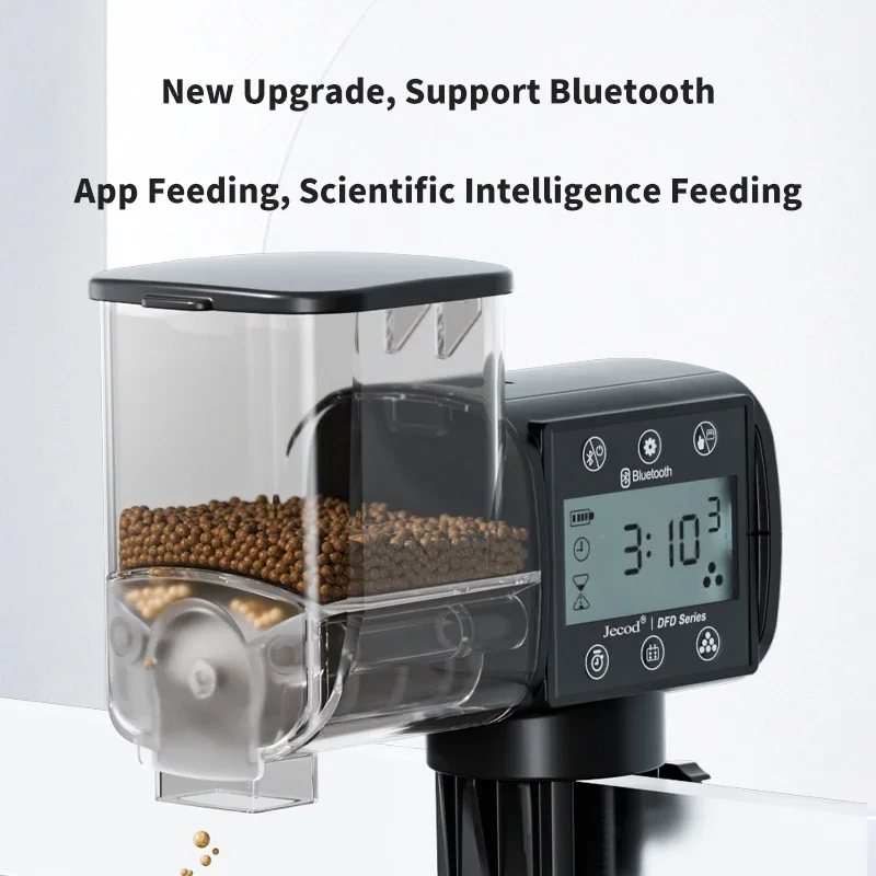 Jebao Jecod 2024 جديد DFD خزان الأسماك المغذية بلوتوث الذكية الموقت المغذية الزينة الأسماك حوض السمك ذكي التلقائي المغذية
