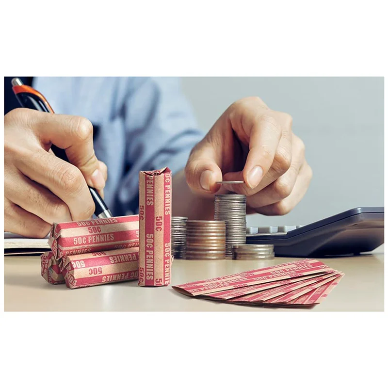 NIEUW-Penny Coin Wrappers Penny Sleeves Flat Penny Rolls Wrappers 1000PCS