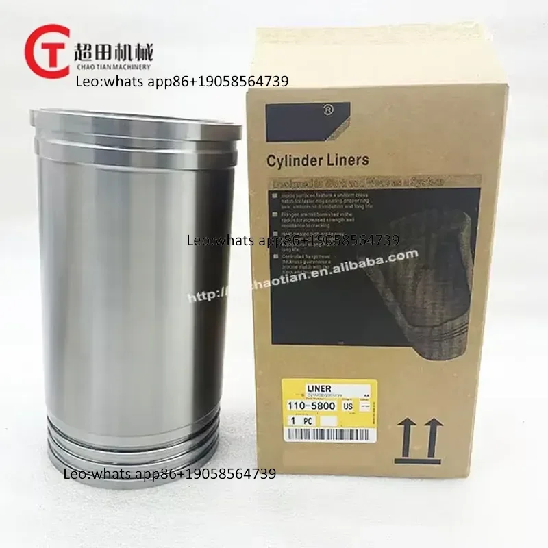 Excavator Liner 110-5800 3306 Engine Cylinder Liner Sleeve 1105800 2P8889 6N8052 5S6346 9S6557