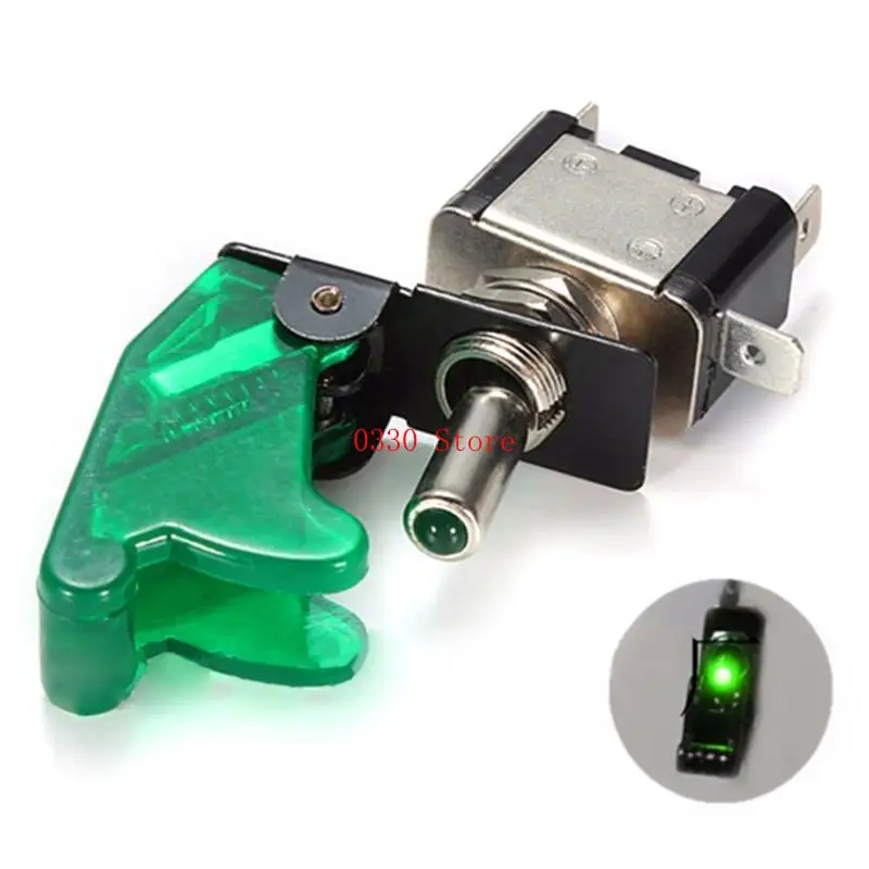 

Car Electronic Rocker Led Lighted Toggle Switch Panel On/Off Power Button Socket