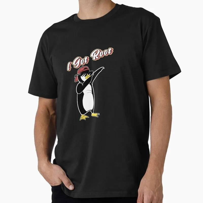 I Got Root IT Nerd Linux Dabbing Penguin for Linux Admin Graphic T‑Shirts Funny Programmer IT Tees Developer Streetwear S-6XL