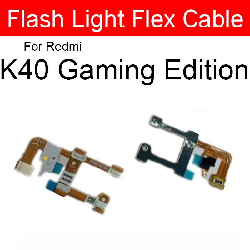 Microphone Flash Light Sensor Flex Cable For Xiaomi Redmi K40 Gaming K40Pro Camera with Flash Light Flex Cable Repalcement Parts