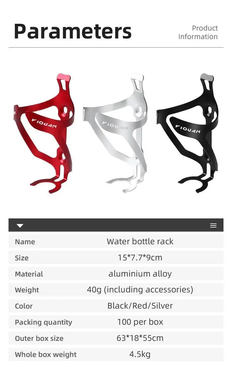 ESLNF Fahrrad-Flaschenhalter Ultraleichter Aluminium-Legierung MTB Mountainbike Rennrad Wasserflaschenhalterung – Detail 2