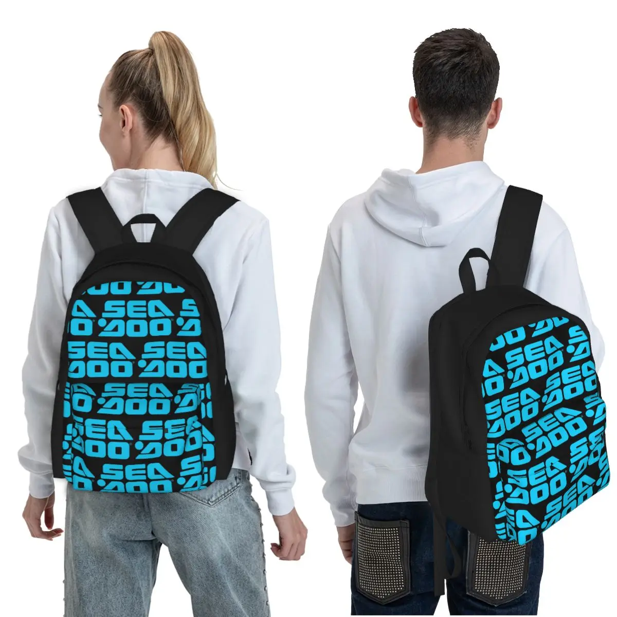 Sea Doo Team Rxt Brt MarineStudent Backpack School Bag Hiking Travel Daypack for Men Women Fashion Bookbag Shoulder Bags