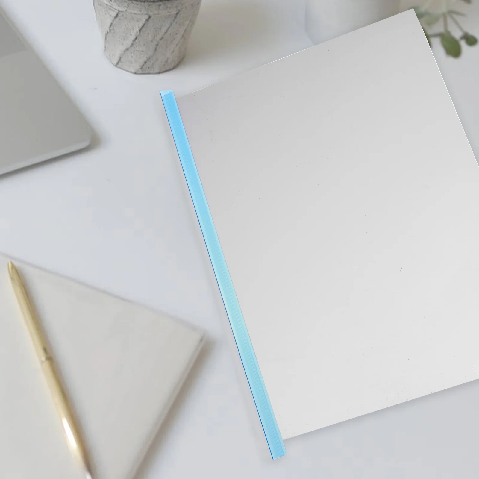 10 Pcs Pull Rod Clip Report Binder Paper Clips Covers Sliding Bar Abs Plastic Slide for Book Grip Binding Bars