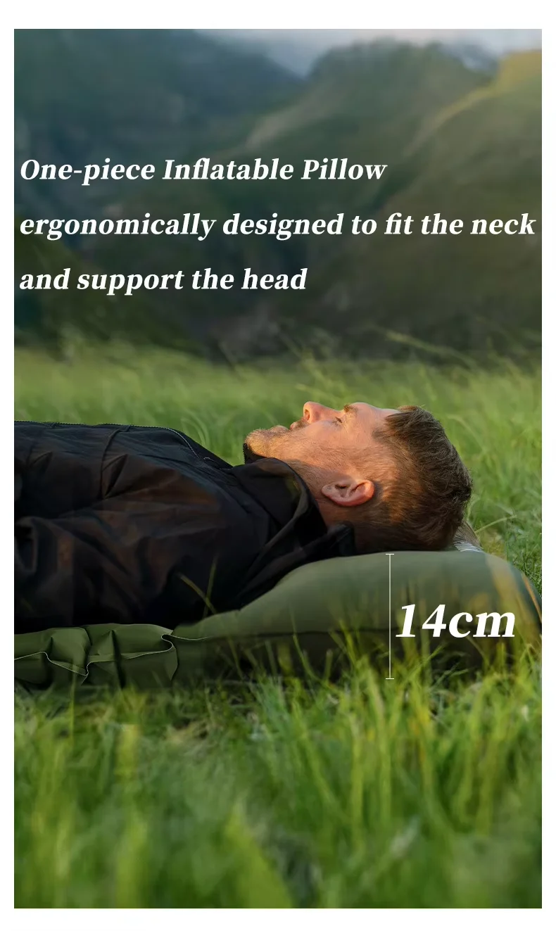 Naturehike FC01 Luftmatratze Camping Aufblasbare Ultraleichte Tragbare Matratze mit Eingebauter Pumpe Luftmatten Wandern Outdoor Faltbare Schlafmatte – Detail 9