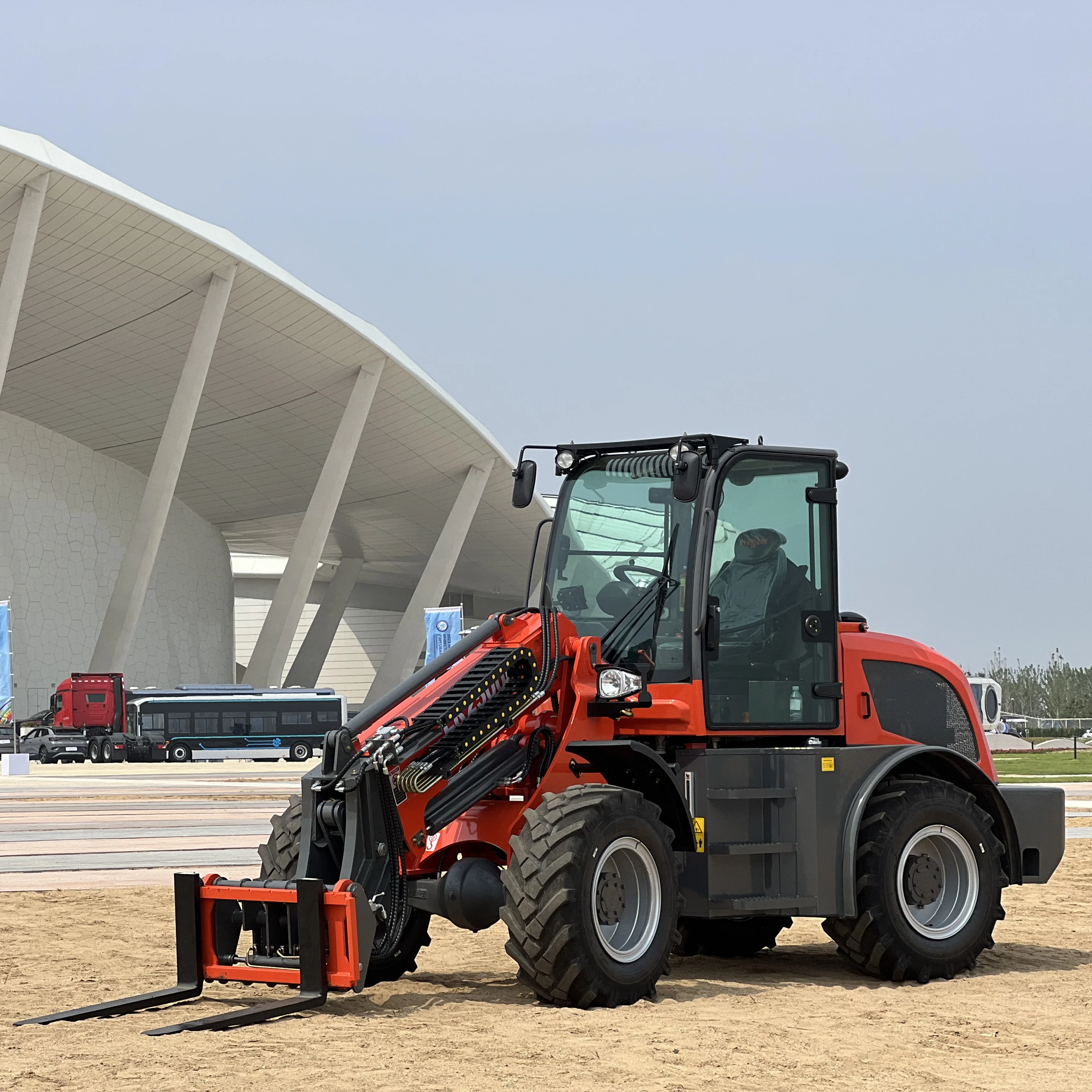 Loader Teleskopik EVERUN EPA/EURO 5, Radlader Hoflader ER2500F, Mini Wheel Loader Hidrolik Teleskopik untuk Dijual