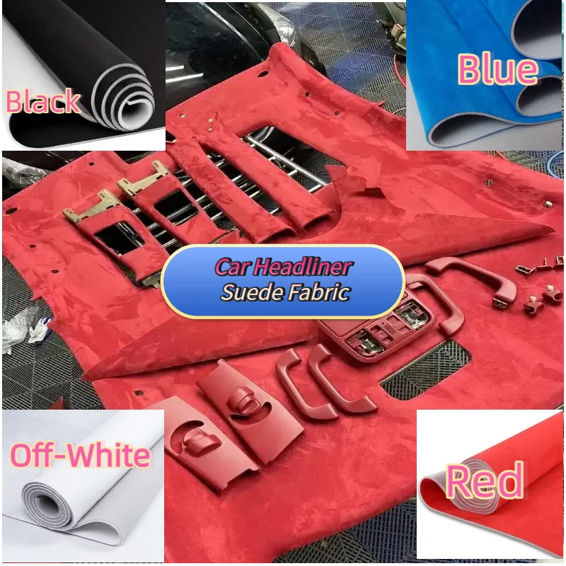 Car Roof Fabric Suede Headliner with Foam Backing Roof Repair Renovation for Car RV Fabrics Material Auto Interior Liner Fabric