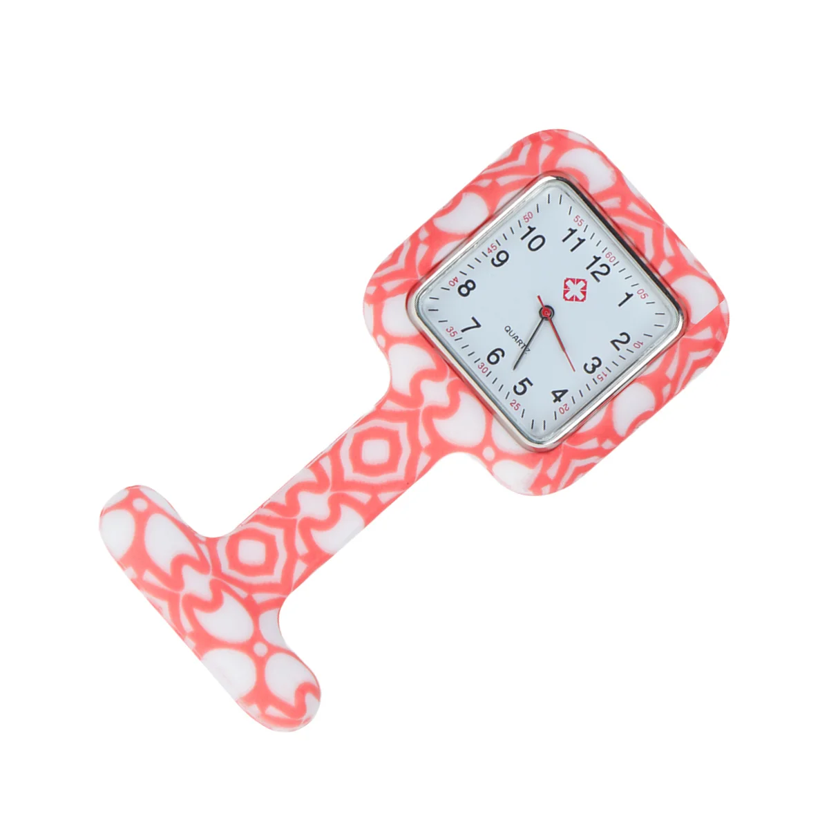 ساعة ممرضة من السيليكون، ساعة جيب مربعة محمولة للمحترفين الطبيين، أرقام واضحة، مشبك دقيق لزمني عشوائيًا #1