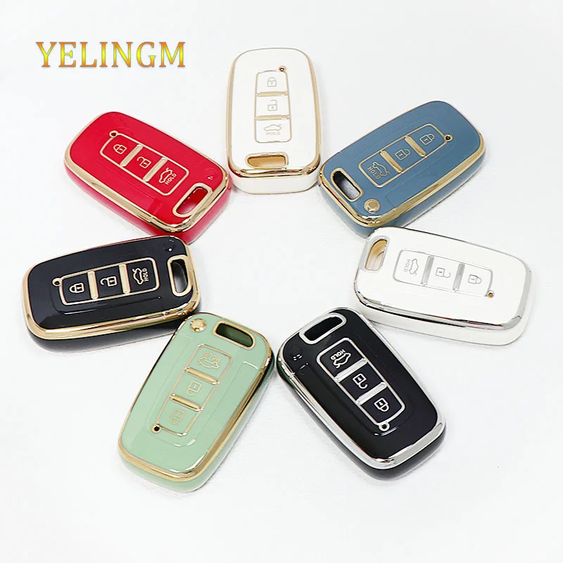 Shell Key Case Cover for Hyundai/Genesis Coupe/Centennial/Grandeur/YF Sonata/Equus/Veracruz/Tucson 9/Elantra/Avante MD/Santa Fe