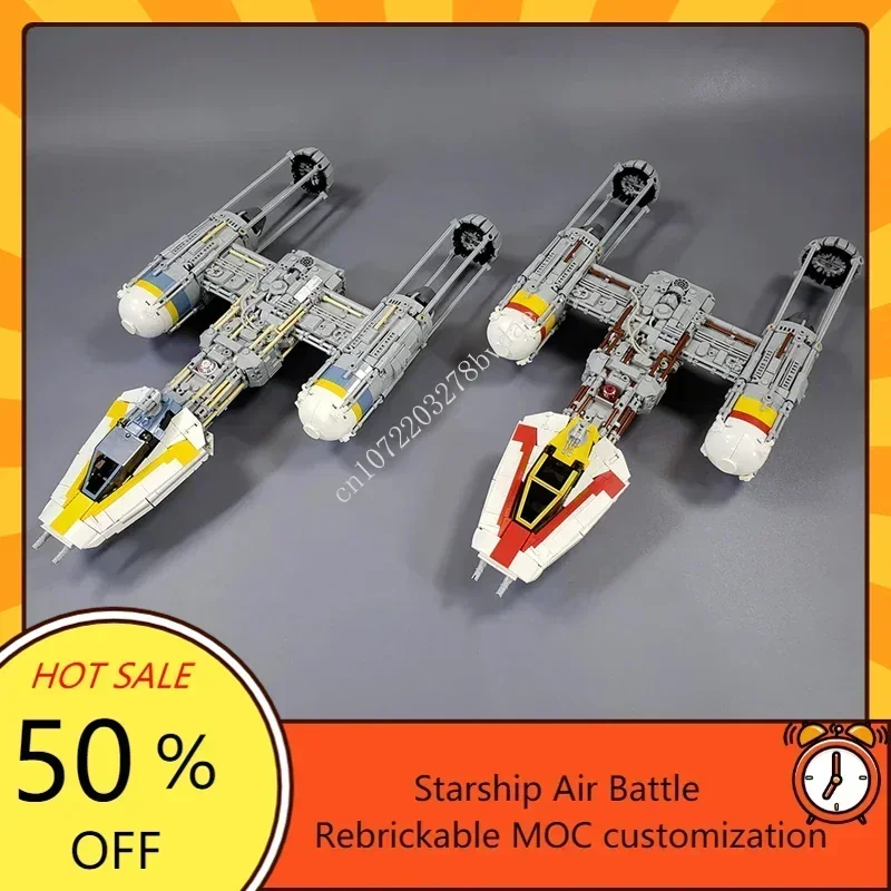 1671PCS MOC Space Battle Y-wing Starfighter Bomber Model Building Blocks Technology Bricks DIY