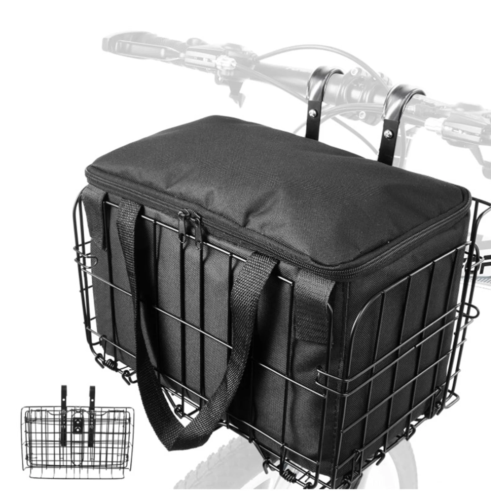 Front/Rear Bike Basket Bag Large Capacity Bicycle Storage Rear Basket Bags Suitable for Carrying Dogs Pets