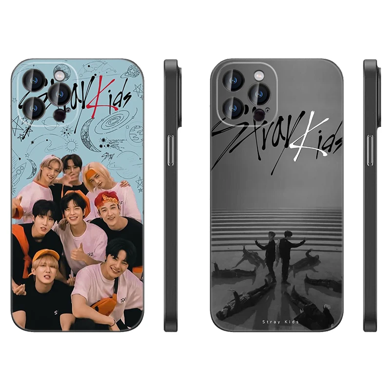 حافظة هاتف Kpop Stray Kids من السيليكون الأسود لهاتف أبل آيفون 12 13 Mini 7 8 14 15 16 Plus Pro Max 16E #2