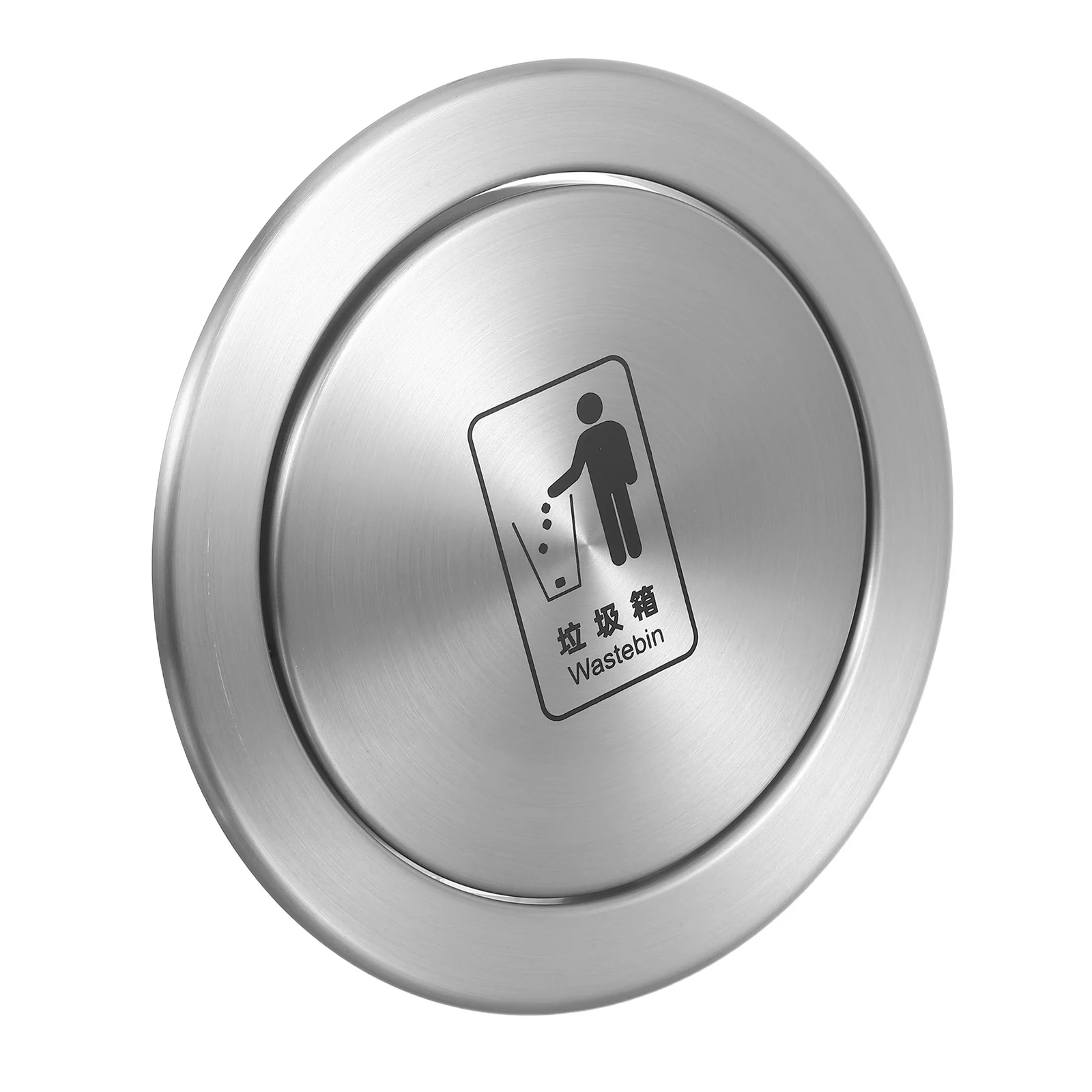 

Stainless Steel Recessed Trash Can Flip Lid for Kitchen Bathroom Space Saving Countertop Waste Flap Lid Odor Control Spillproof