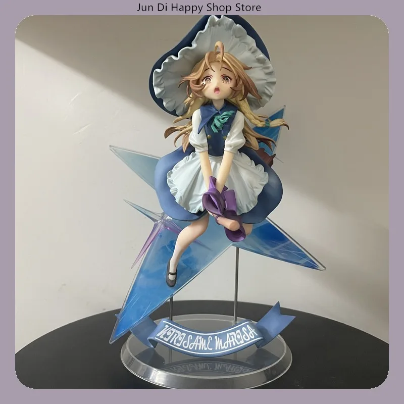 

Коллекционная аниме-фигурка Touhou Kirisame Marisa, 28 см, модель волшебницы, статуэтка, украшение для рабочего стола, игрушка, подарок
