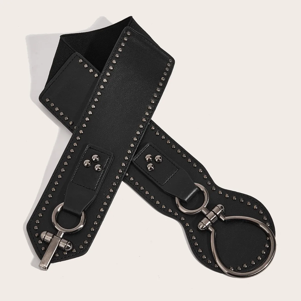 2026 Fashion Ladies Elastic Wide Waist Seal Dress Coat Sweater Suit Decoration Corset Belts for Women Woman Rivet Metal Buckle