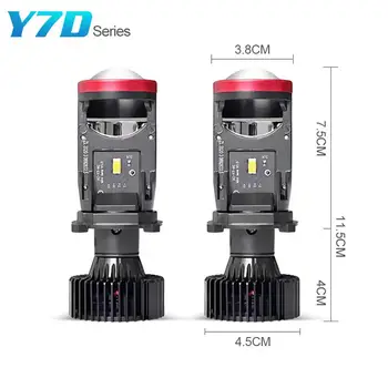 120W H4 světlomety do auta H4 LED mini projektorová čočka 6000K dálková potkávací světla turbo ventilátor auto LED H4 žárovka LHD RHD Y6 Y7 Y8 12V 24V 8 nejlepší prodej Mini projektor LED H4 Y6 - №5