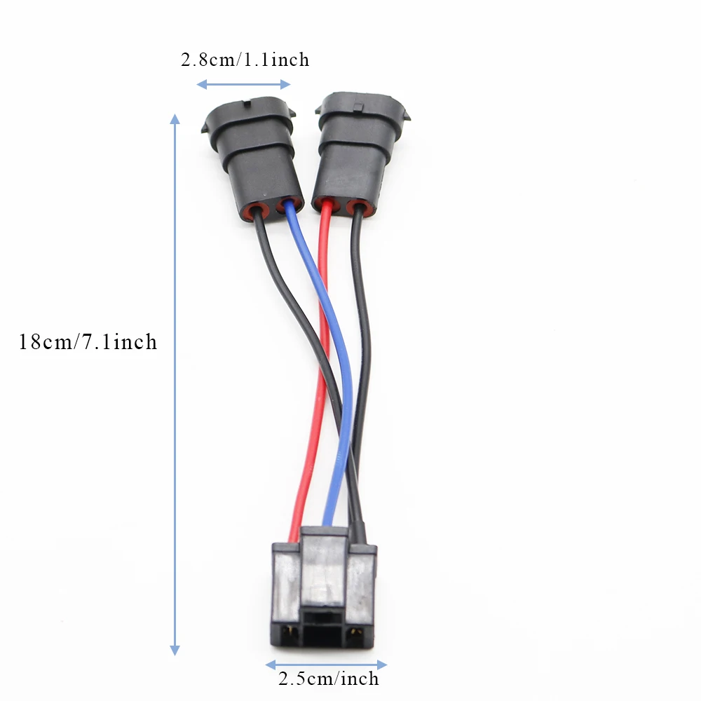 1pcs H11 H8 H9 2 males to H4 female Headlight Bulb Conversion  Plug n Play Adapter fog light Sockets