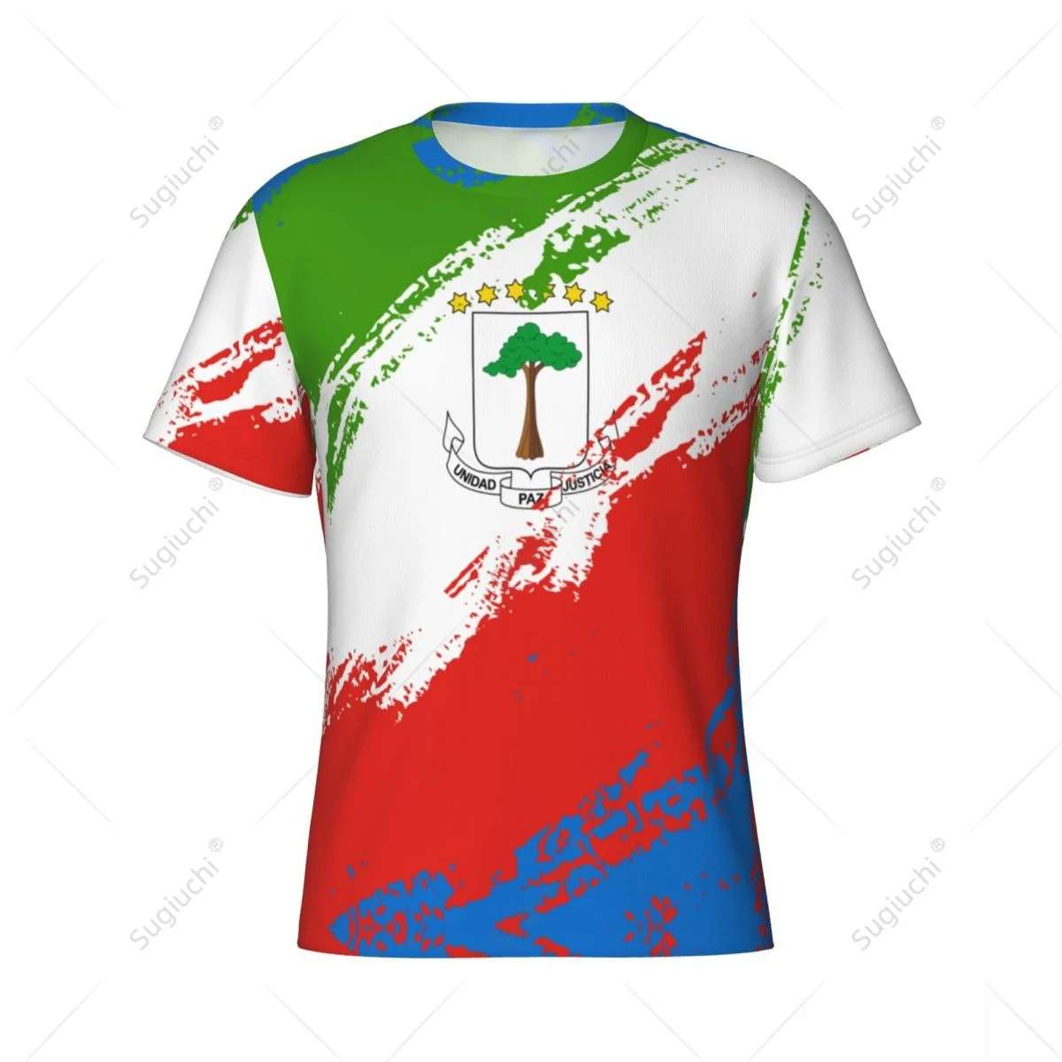 Custom Name Nunber Equatorial Guinea Flag Color Men Tight Sports T-shirt Women Tees jersey For Soccer Football Fans