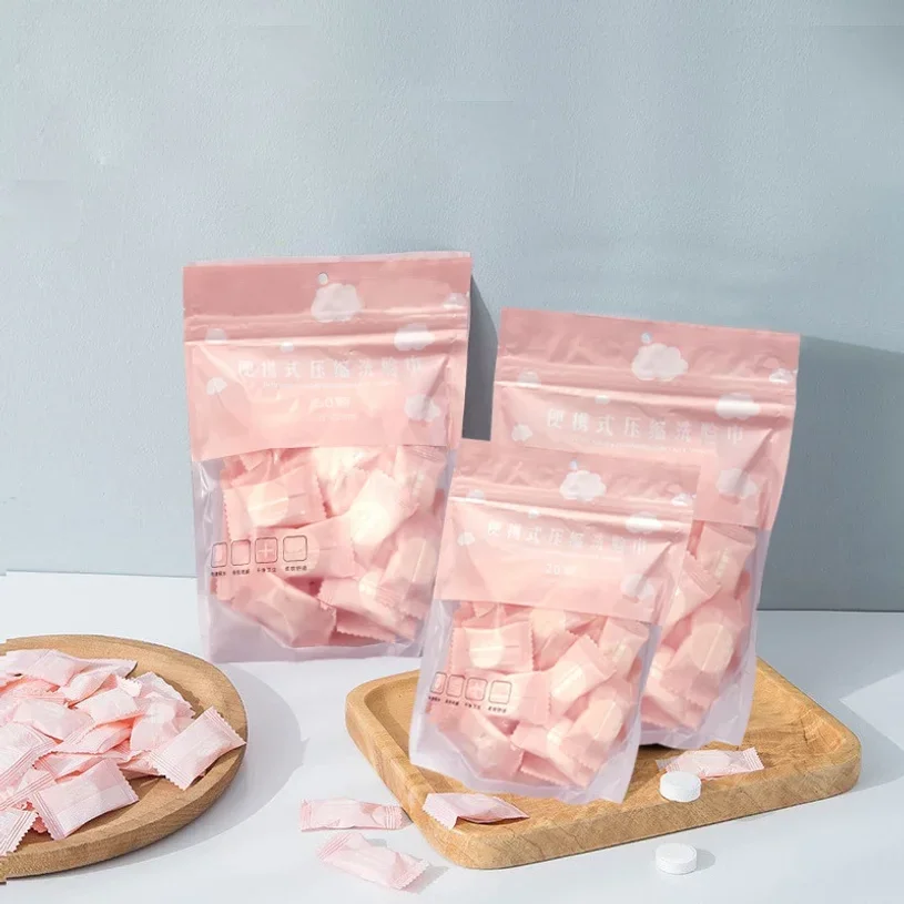 Portable Compressed Towel Disposable Face Cleaning Soft Compressed Hand Wipe Towel Non-Woven Makeup Wipes