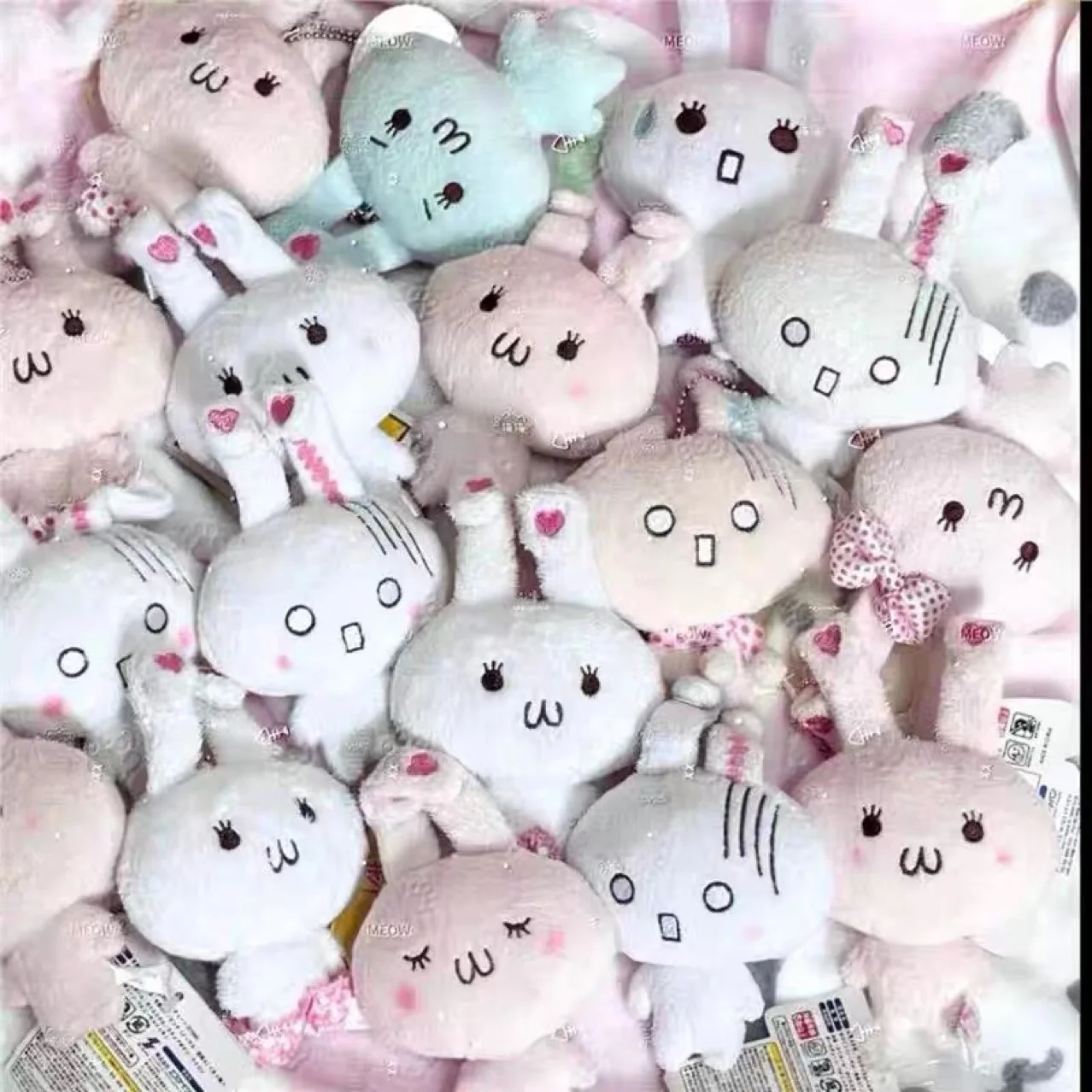 

Japanese Style Cute Rabbit Pendant Doll Key Chains Keyring Soft Doll Couple Pendant Keychain For Women Bag Christmas Gift Decor