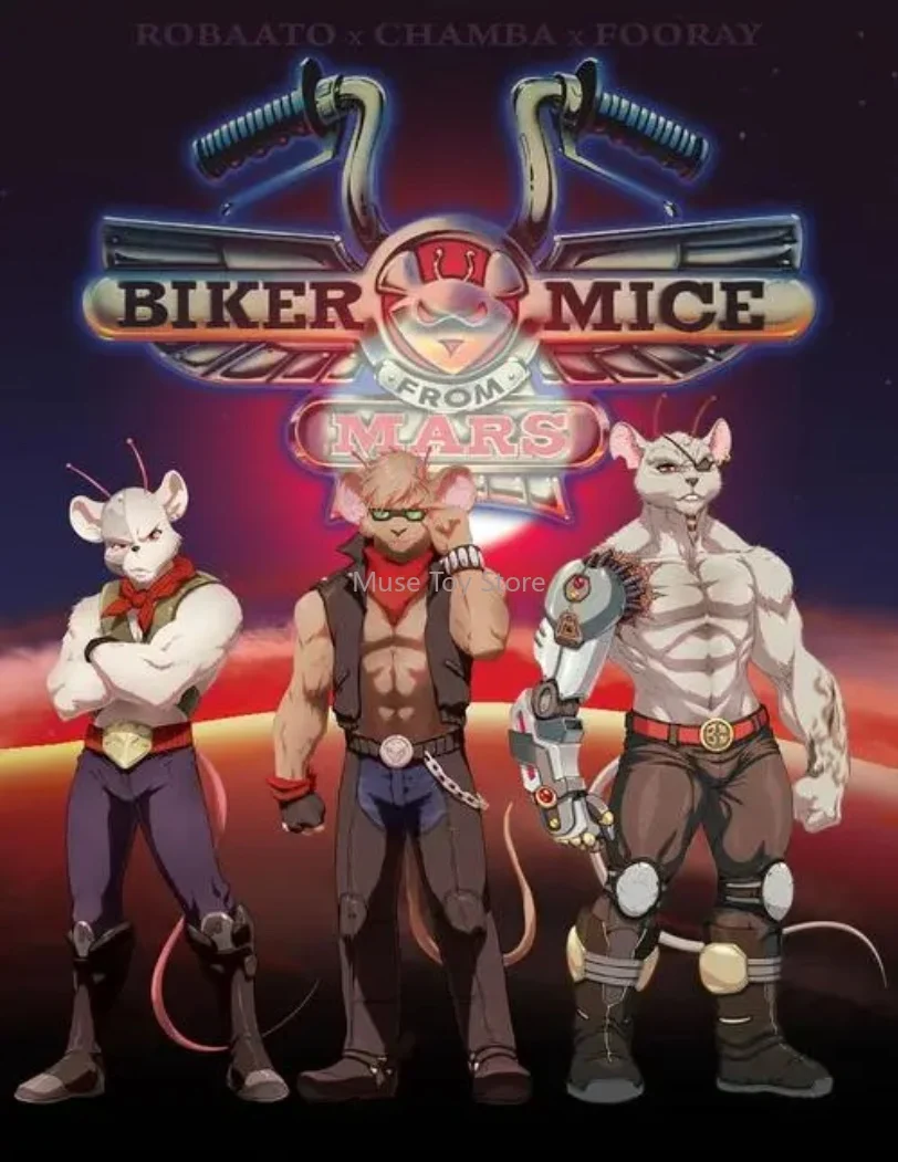 In Stock Original NACELLE 1/12 Scale Biker Mice Mars Mouse Slotevini Three-piece Full Set 6In Action Figure Body Toys Gifts