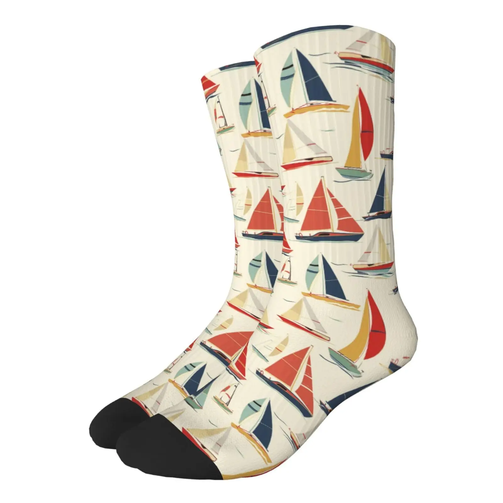 การ์ตูนเรือใบตลกถุงเท้าสําหรับผู้ชายผู้หญิงใหม่ Crazy ถุงเท้าชุดลําลองกีฬาอย่างเป็นทางการลูกเรือถุงเท้าของขวัญ