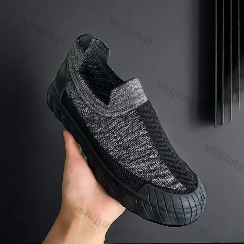 Men Shoes 2025 Spring Autumn New Fashion Comfortable Soft Sole Fly Weave Casual Shoes Breathable Mesh Non Slip Running Shoes