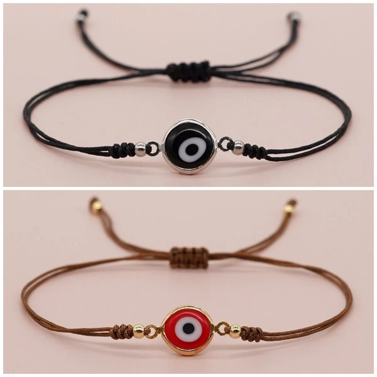 Simple String Bracelets for Kids Child Rope Jewelry Lucky Greek Eye Hand Rope Turkish Demon Eye Bracelet For Women&Men