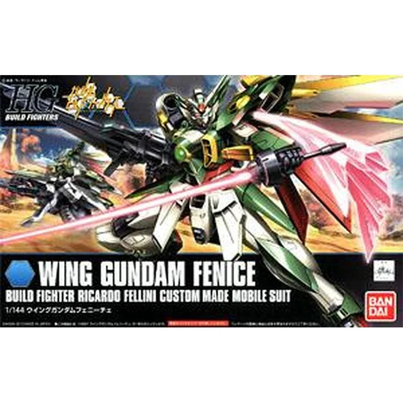 Bandai Genuine Gundam Model Kit Anime Figure HGBF 1/144 Wing Fenice Collection Gunpla Anime Action Figure Toys for Children