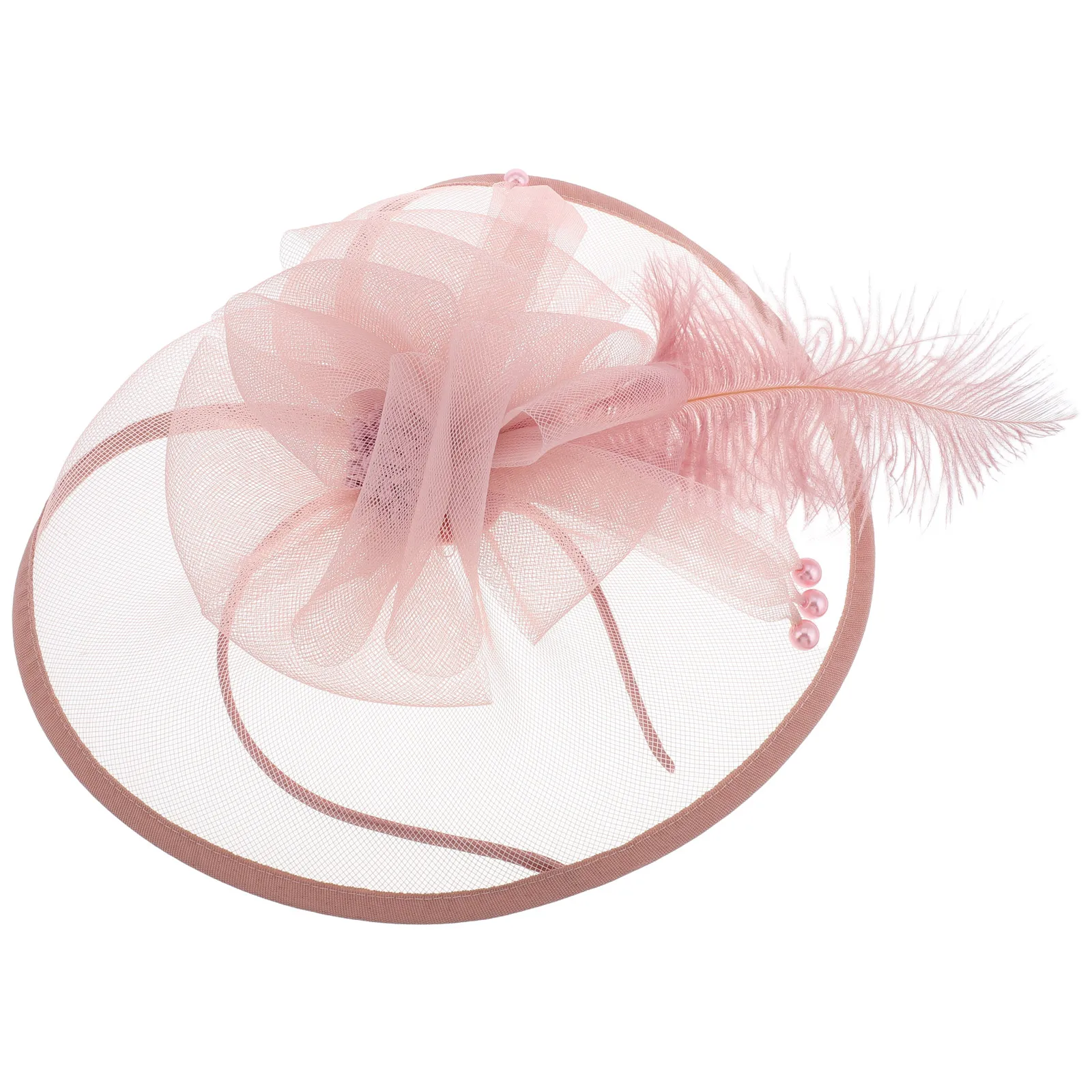 

Hat Hair Accessories Pearl Headband Women Headdress Wedding Party Fascinator Hat Lightweight Comfortable エステ