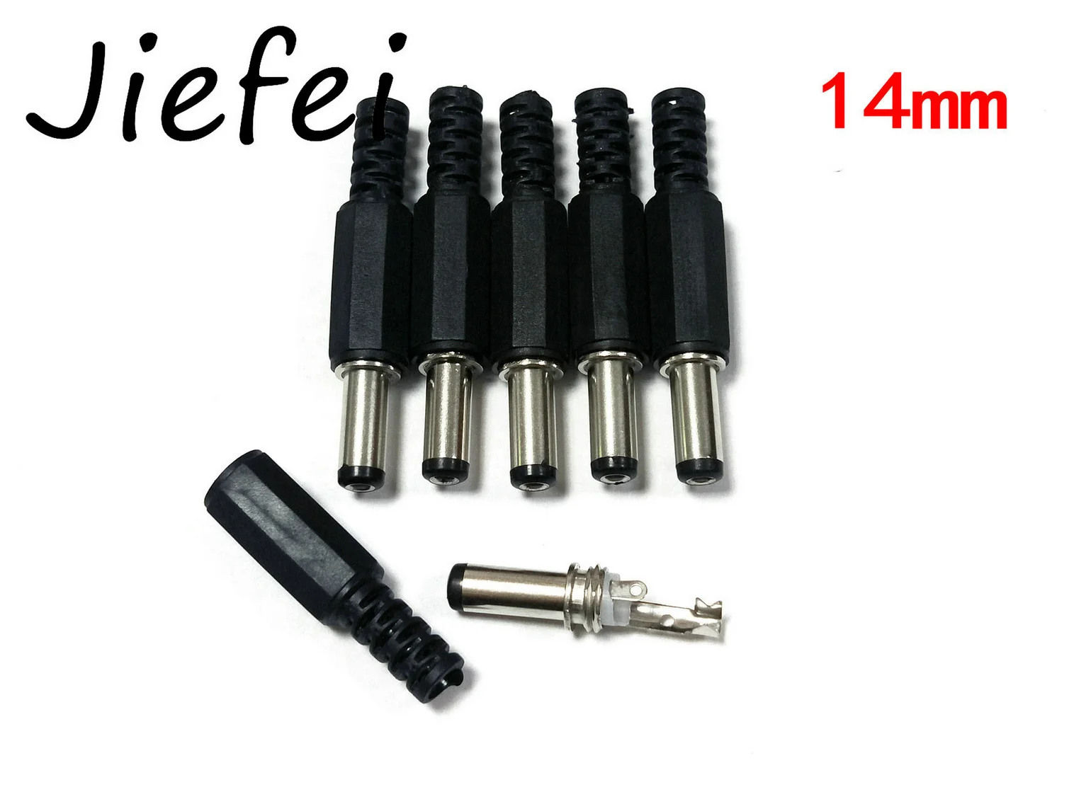 100pcs 5.5 x 2.5mm or 5.5x 2.1mm DC Power Plug male Connector length 9mm or 14mm