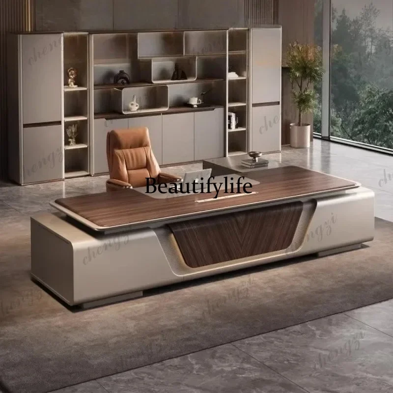 A49 Multi-functional design Boss CEO Desk High end modern luxury Computer desk office table escritorios de computadora furnitur