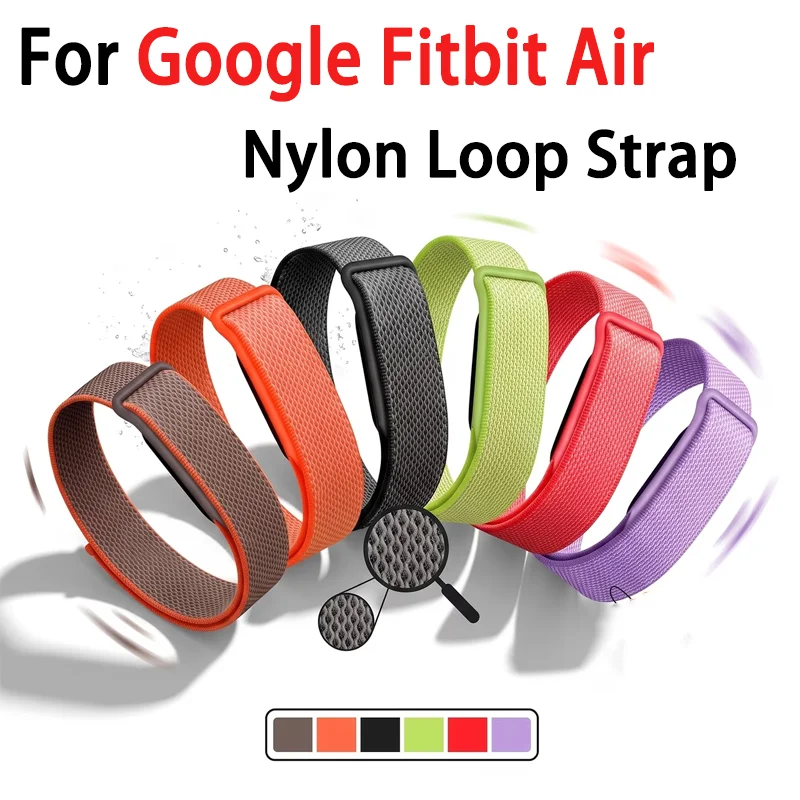 Nylon-Schlaufenarmband für Google Fitbit Air Band Fitness, weiches, atmungsaktives Ersatzarmband für Fitbit Air Sport-Armband