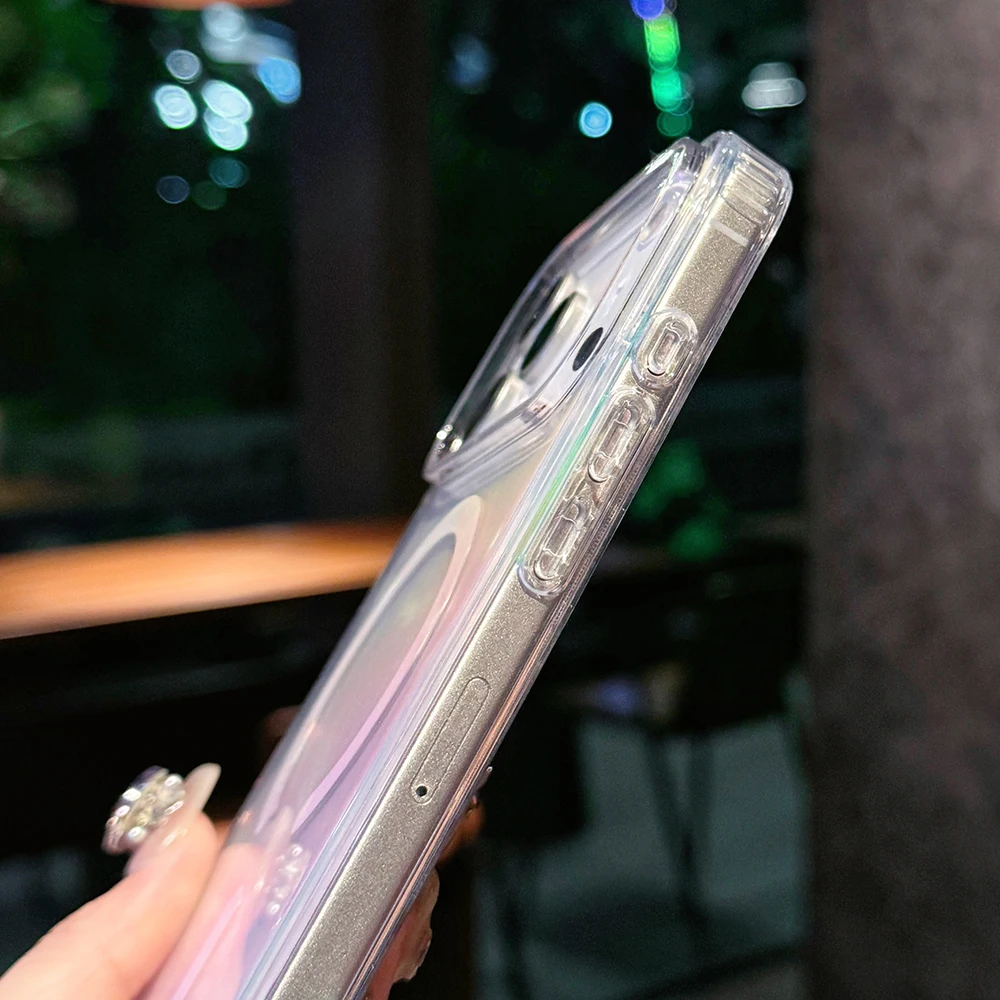 Farbig Beschichtete Feder-Handyhülle für Magsafe für iPhone 18 17 16 15 14 13 12 11 Pro Max Magnetische Kabellose Ladefunktion Stoßfeste Hülle – Detail 10