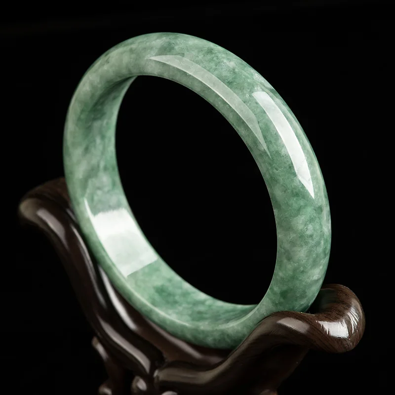 

High Grade Fashion Jewelry Bracelets Smooth Green Natural Jade Bracelet 55-63mm Lucky Charms for Bracelets Bangles