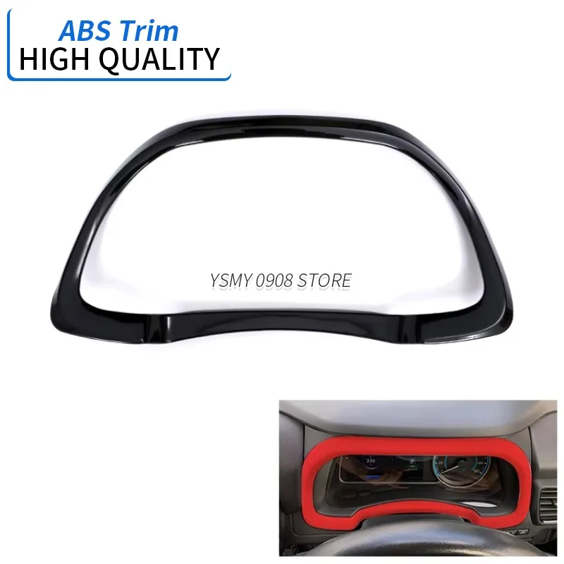 1PCS Piano Black Color Styling Accessories Car Interior Dashboard Instrument Panel Cover Frame Trim for Nissan Leaf Ze1 10/2017~