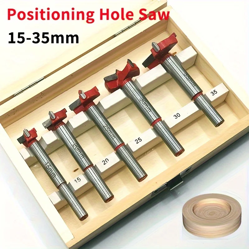 

5pcs Tungsten Carbide Drill Bits Set, High Speed Steel Woodworking Tool